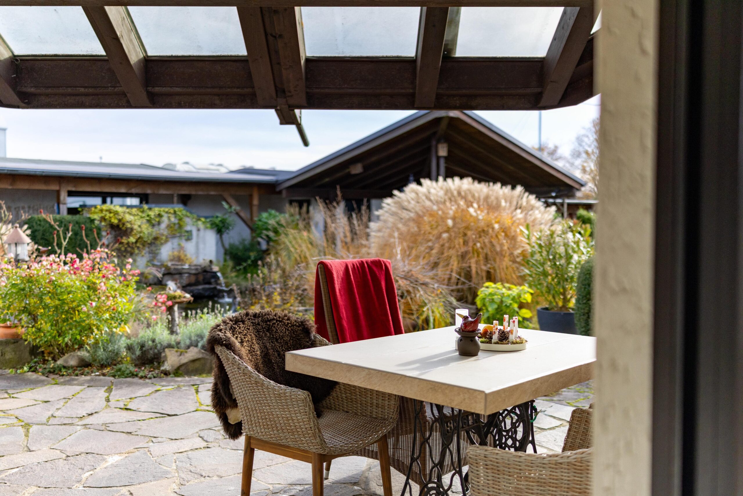 Blick auf die Terrasse