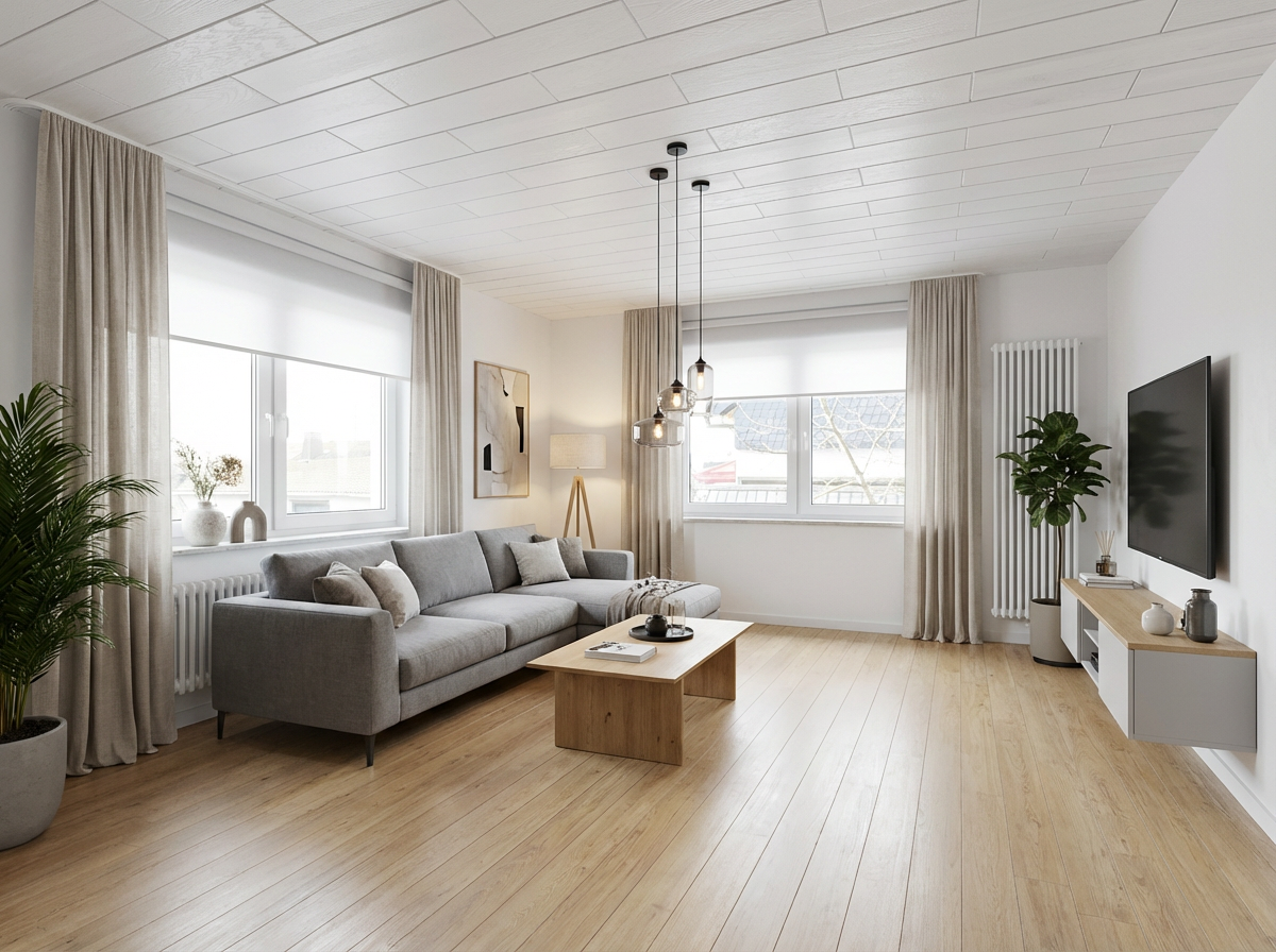Beispielvisualisierung Wohnbereich nach Modernisierung